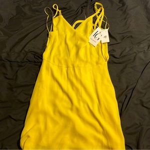 Dry Goods Yellow Cowl neck Dress.